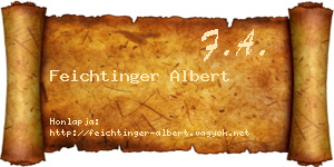 Feichtinger Albert névjegykártya